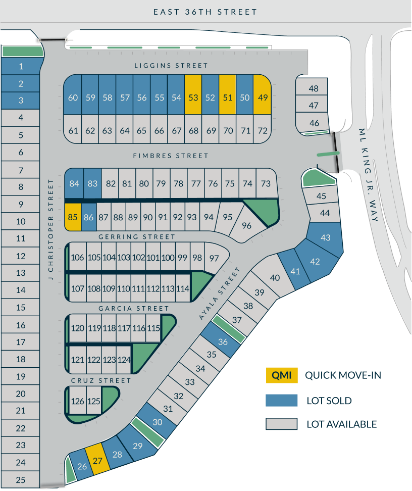 Map with QMI lots